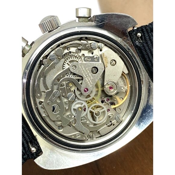 Croton 1878 Mens Watch Vintage 973001 Swiss Mechanical Chronograph Reverse Panda - Picture 6 of 15